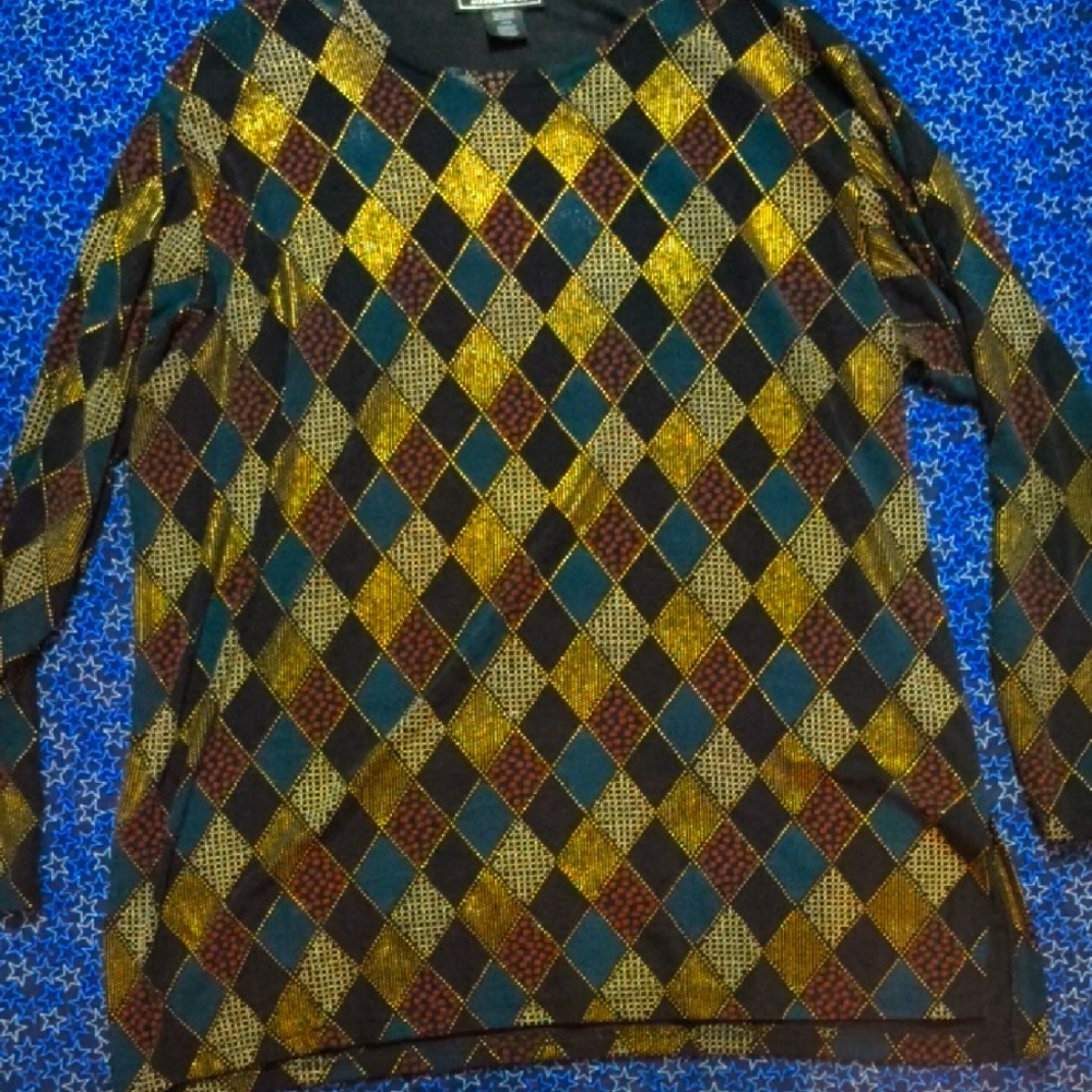 Impressions millennium edition sz. large blouse Harlequin-gold Long Sleeve